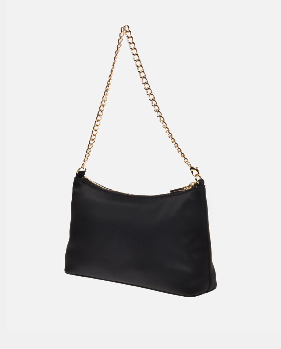 Mala Acetinada com Fecho de Correr - Preto Preto-3