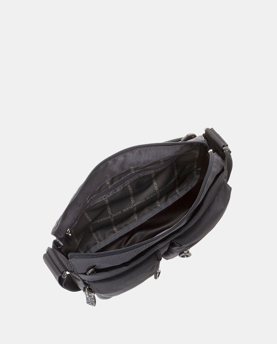Bandolera en tejido multibolsillos - Mandarina Duck - Gris oscuro Gris oscuro-4