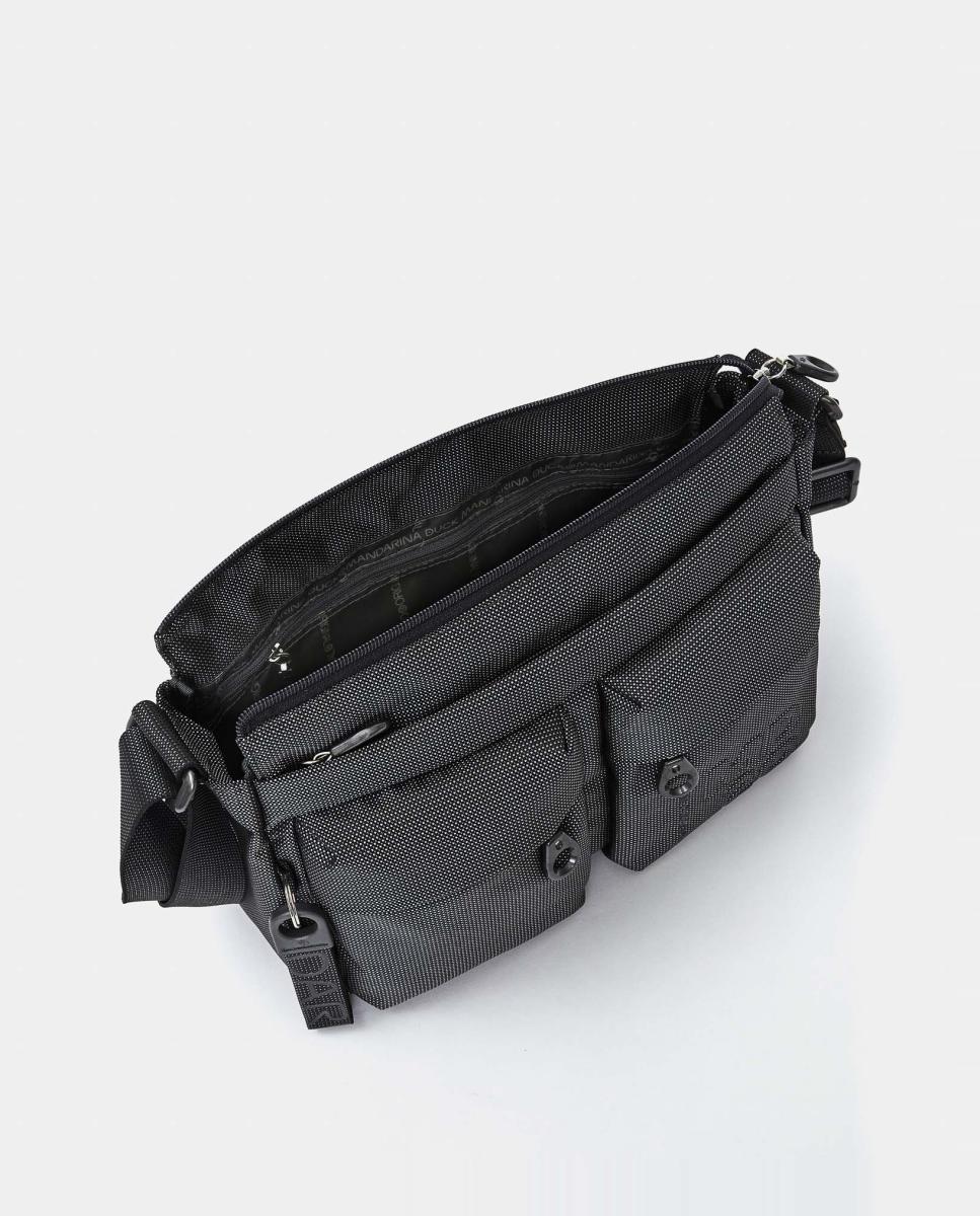 Bandolera en tejido multibolsillos - Mandarina Duck - Gris oscuro Gris oscuro-5