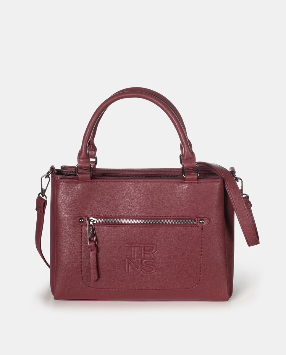 Bolso de mano con asa regulable extraíble y dos guanteras con broche magnéticos - Torrens - Burdeos Burdeos-1