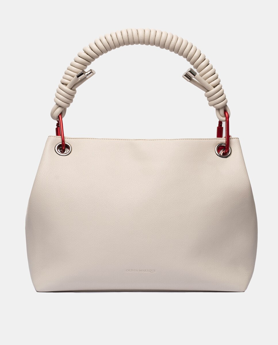 Mala Shopper Grande Petra com Alça Multicolor - Bege Bege-6