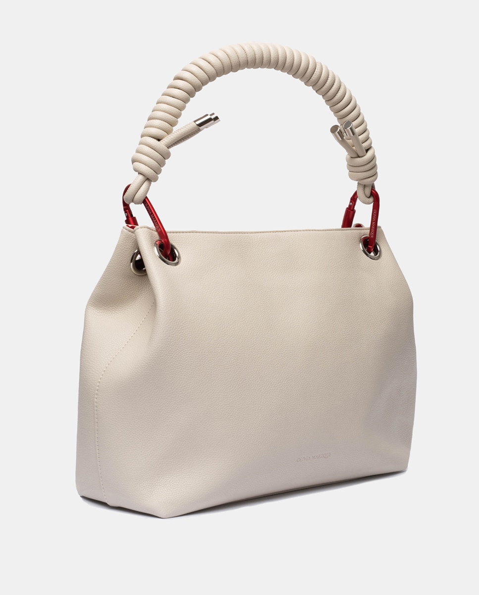 Mala Shopper Grande Petra com Alça Multicolor - Bege Bege-7