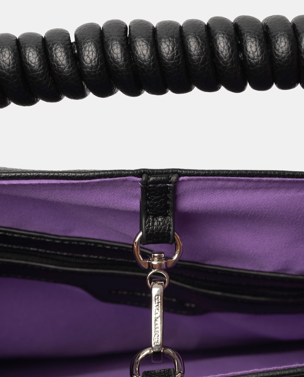 Mala Shopper Grande Petra com Alça Multicolor - Preto Preto-4