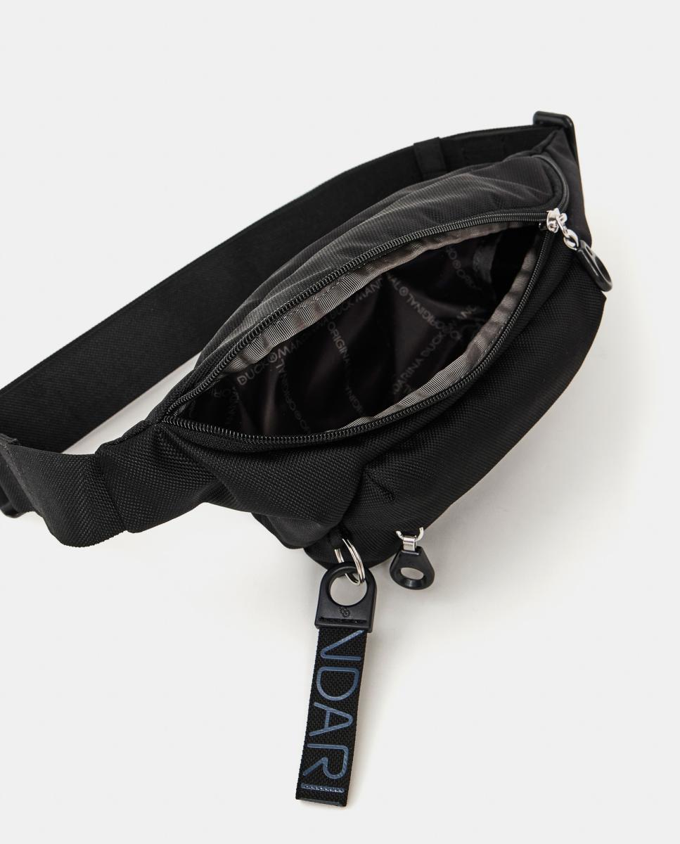 Bolsa de Cintura em Tecido com Fecho de Correr Preto-3