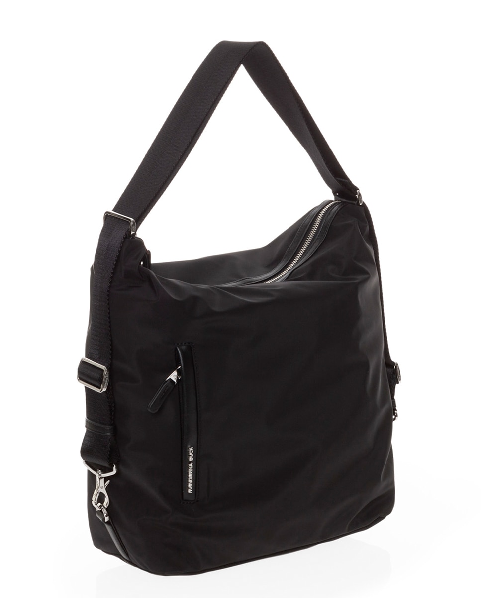 Mala em Nylon Conversível em Mochila Preto-2
