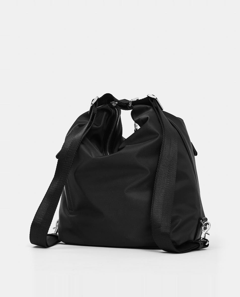 Mala em Nylon Conversível em Mochila Preto-6