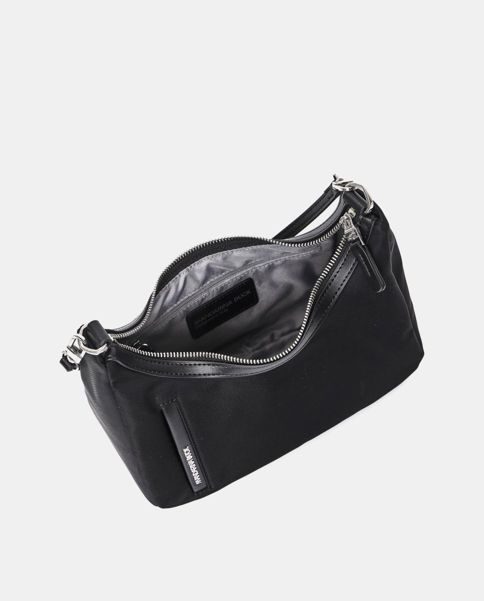 Mala Pequena com Alça de Tiracolo Amovível e Ajustável de Nylon - Vermelho-Brilhante Preto-4