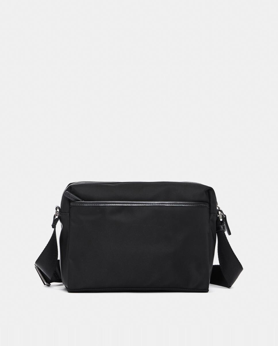 Mala a Tiracolo Média com Fecho de Correr e Alça Comprida Ajustável - Preto Preto-3