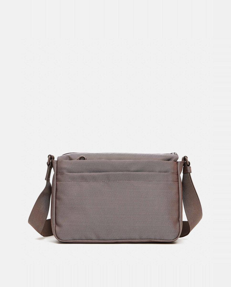 Mala a Tiracolo Média com Dois Bolsos - Castanho-Claro Castanho-claro-3