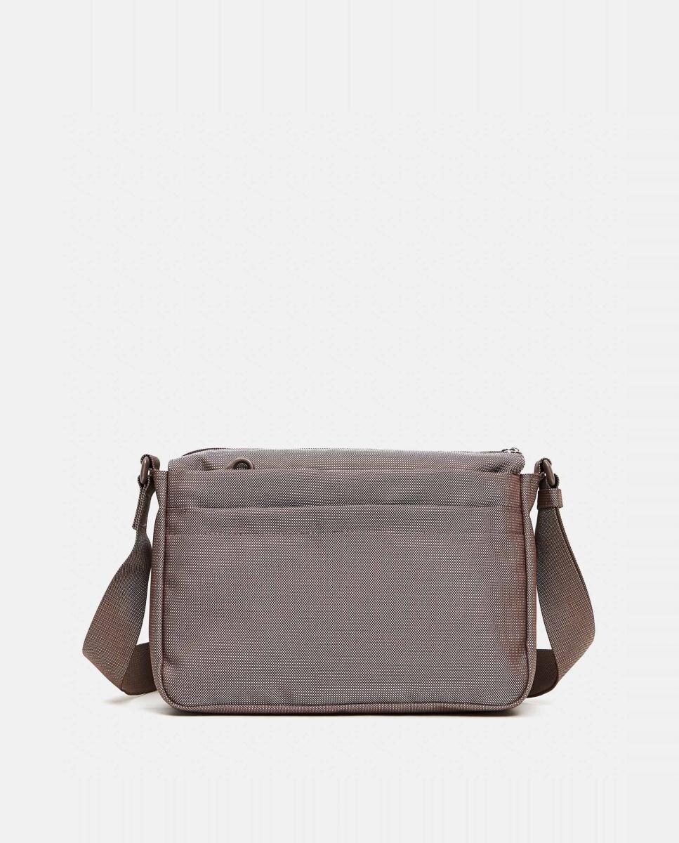 Mala a Tiracolo Média com Dois Bolsos - Castanho-Claro Castanho-claro-3