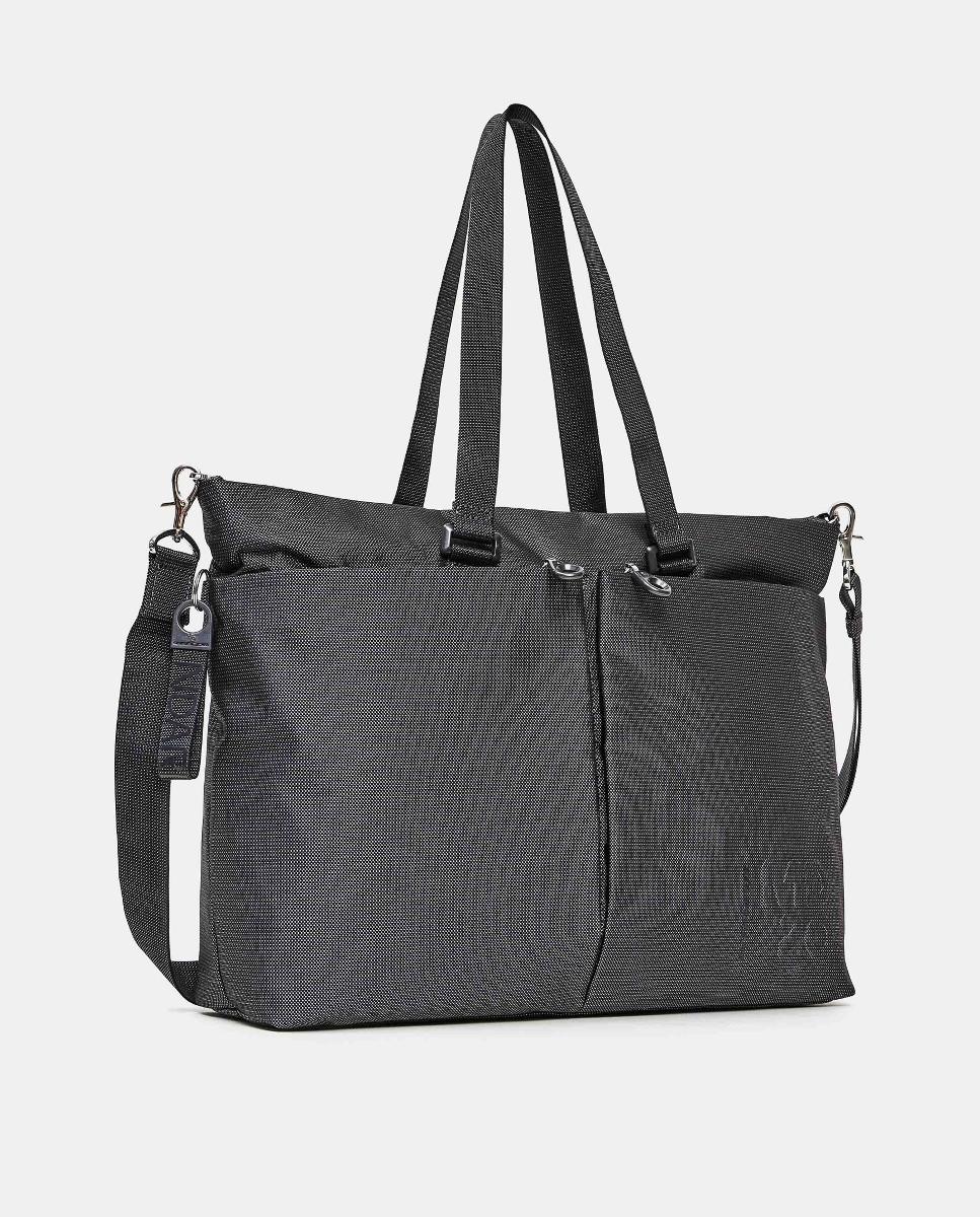 Mala Shopper com Várias Alças Cinzento-escuro-2