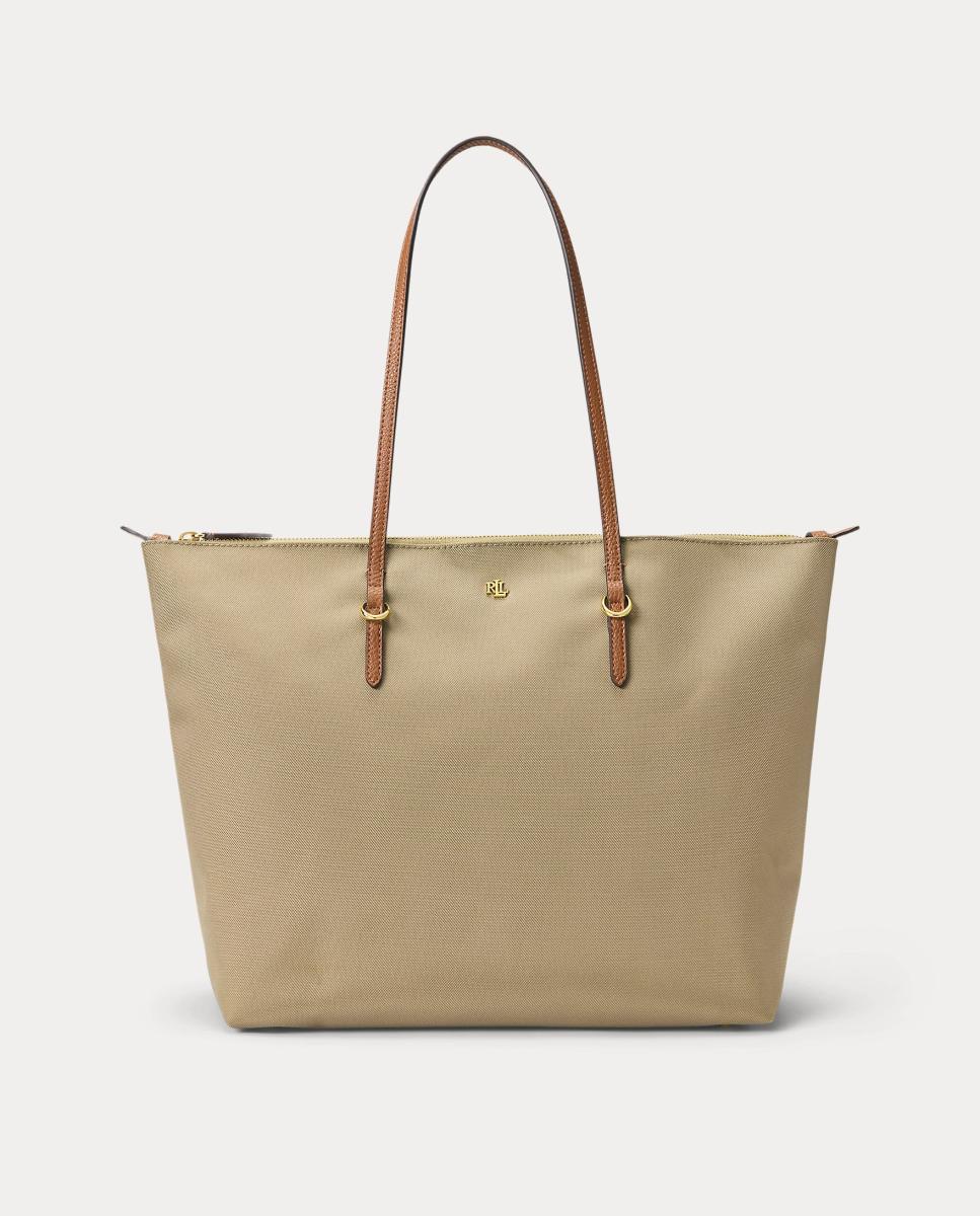 Tote Keaton de nylon con cremallera - Lauren Ralph Lauren - Beige Beige-1