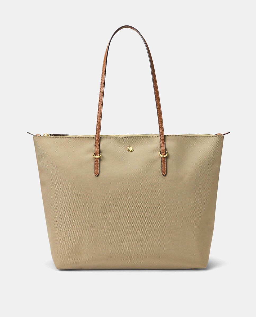 Tote Keaton de nylon con cremallera - Lauren Ralph Lauren - Beige Beige-9