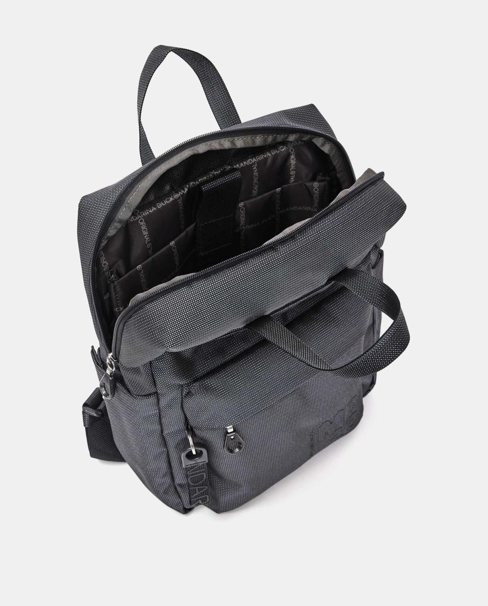 Mochila com Fecho de Correr e Alças Ajustáveis - Cinzento Escuro Cinzento-escuro-4