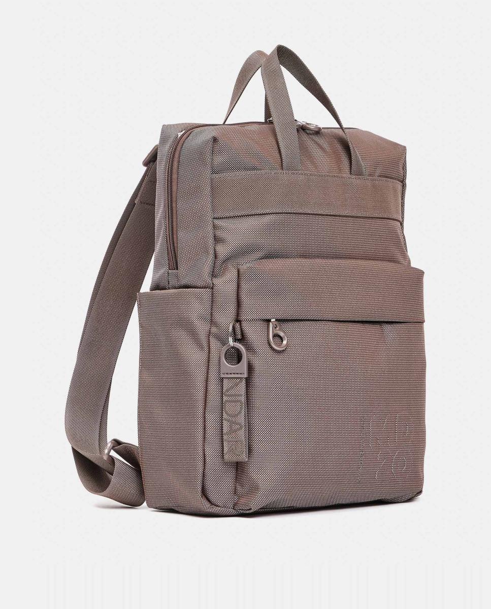 Mochila com Fecho de Correr e Alças Ajustáveis - Castanho Claro Castanho-claro-2