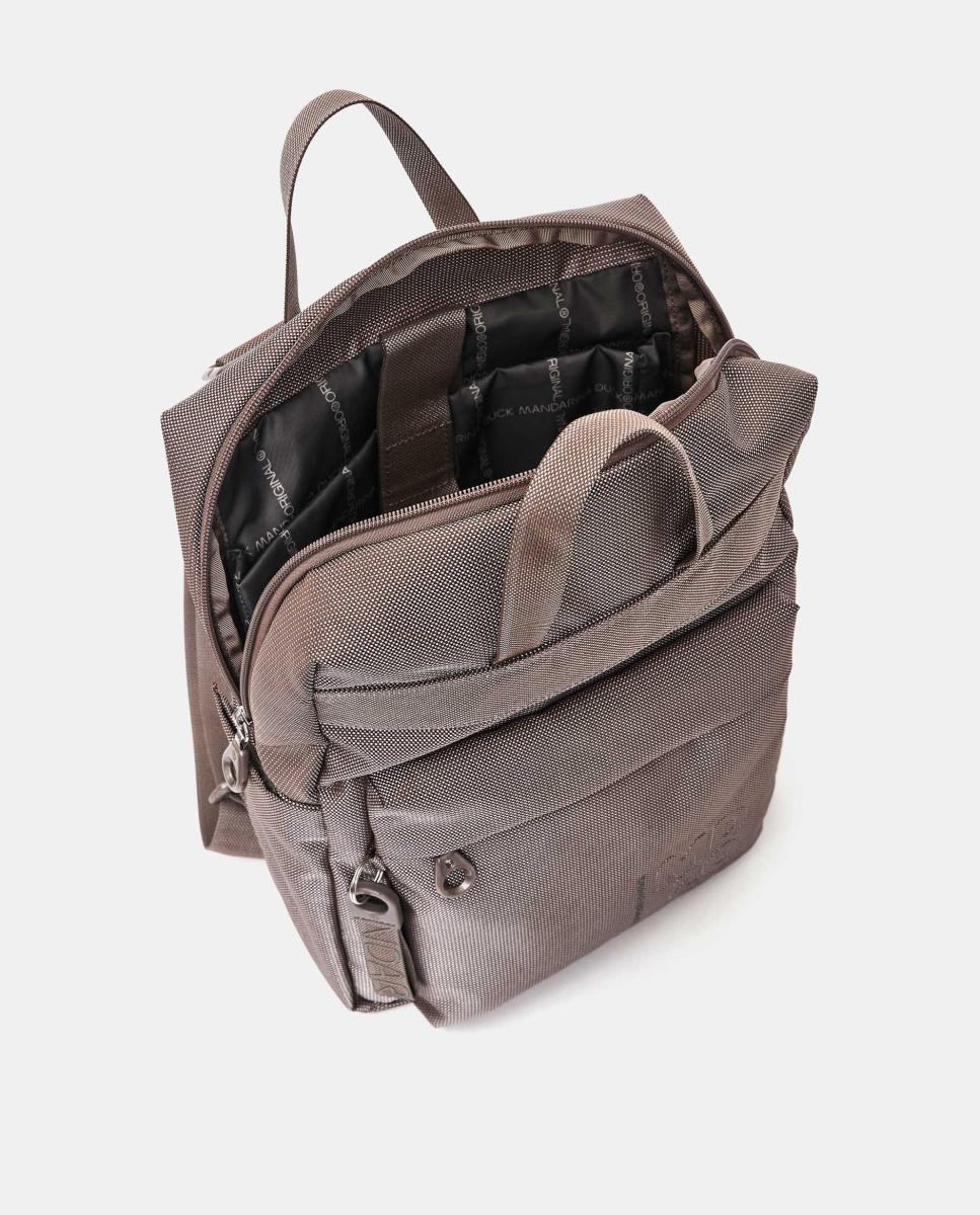 Mochila com Fecho de Correr e Alças Ajustáveis - Castanho Claro Castanho-claro-4