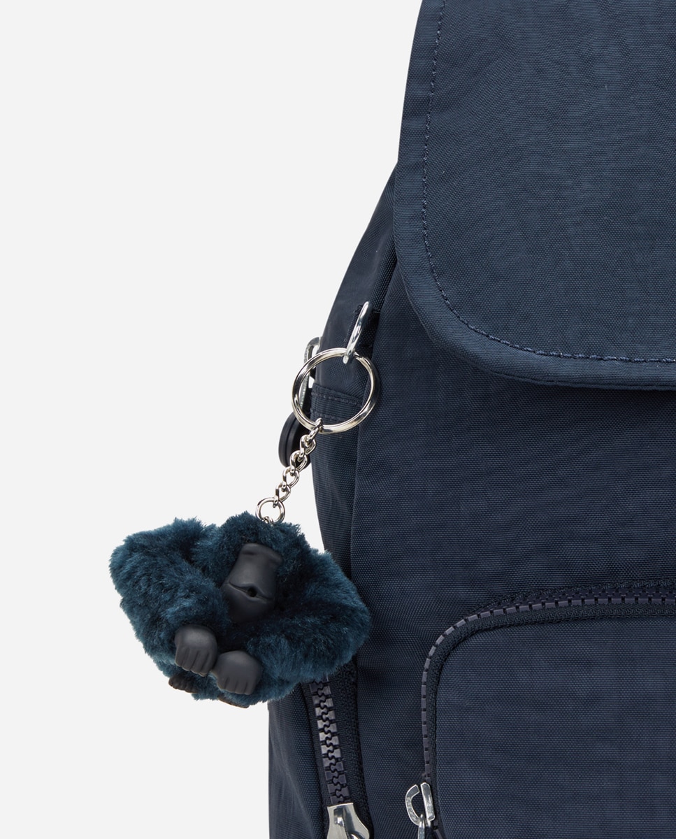 Mochila pequeña con bolsillos y correas ajustables - Kipling - Beige Azul marino-6