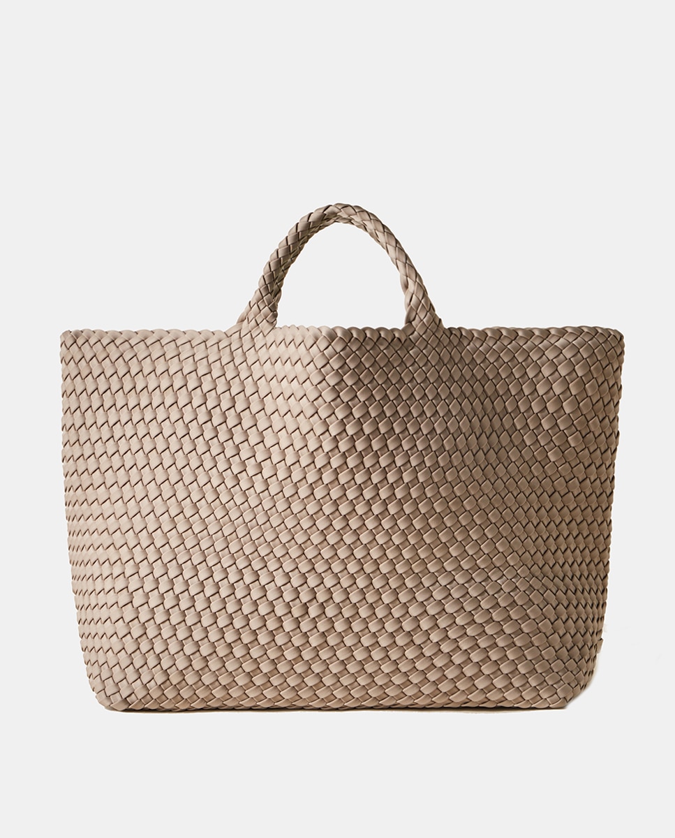 Imagem 0 de Mala Tipo Tote Grande Entrançada com Organizador a Condizer