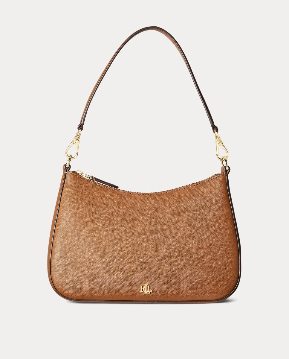 Mala Hobo Média Danni com Logótipo Metálico e em Pele - Camel Camel-1