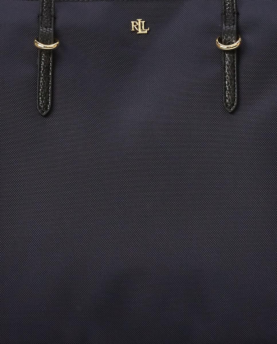 Mala Tipo Tote Média Keaton com Fecho de Correr e em Nylon - Azul-Marinho Azul-marinho-6