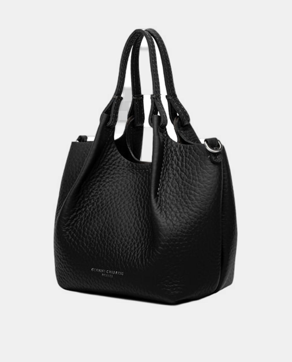 Mala Hobo com Alça de Tiracolo e em Pele de Bovino - Preto Preto-4