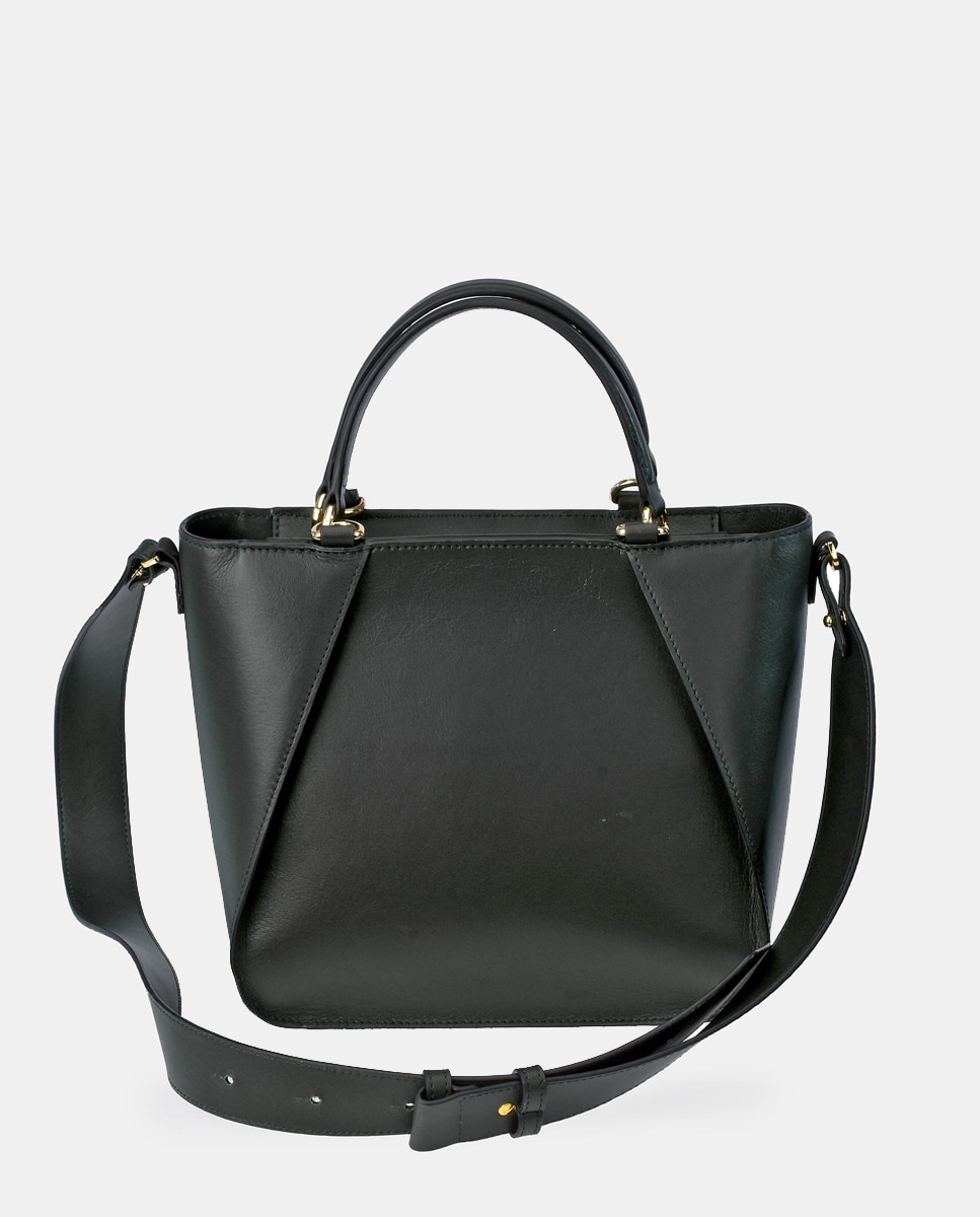 Bolso de mano en piel lisa - Sandra Freckled - Negro Negro-1