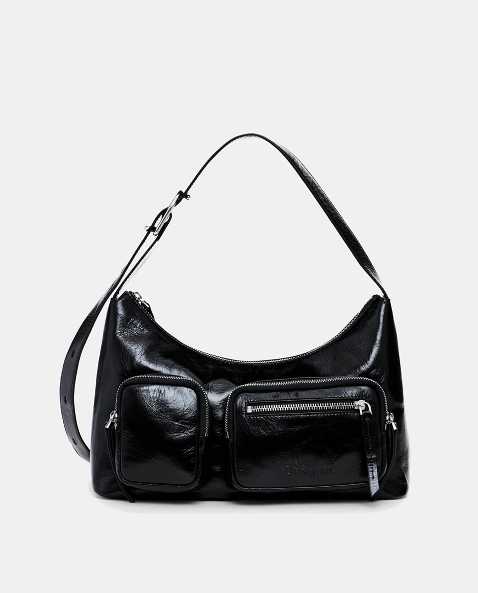 Imagen 0 de Bolso mediano piel bolsillos
