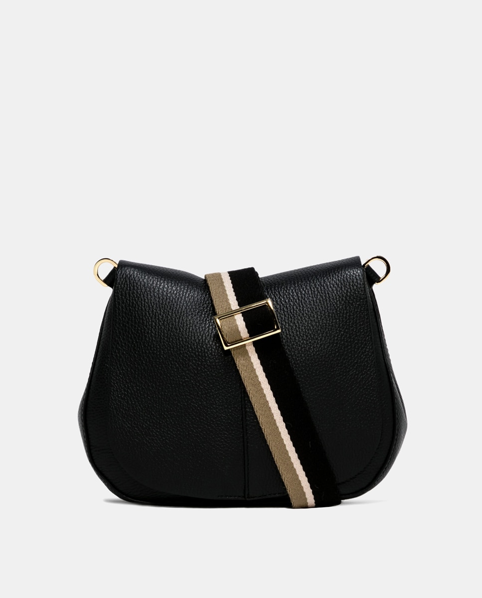 Mala a Tiracolo Modelo Helena Round Preto-1