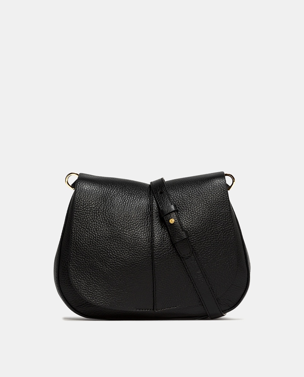 Mala a Tiracolo Modelo Helena Round Preto-3