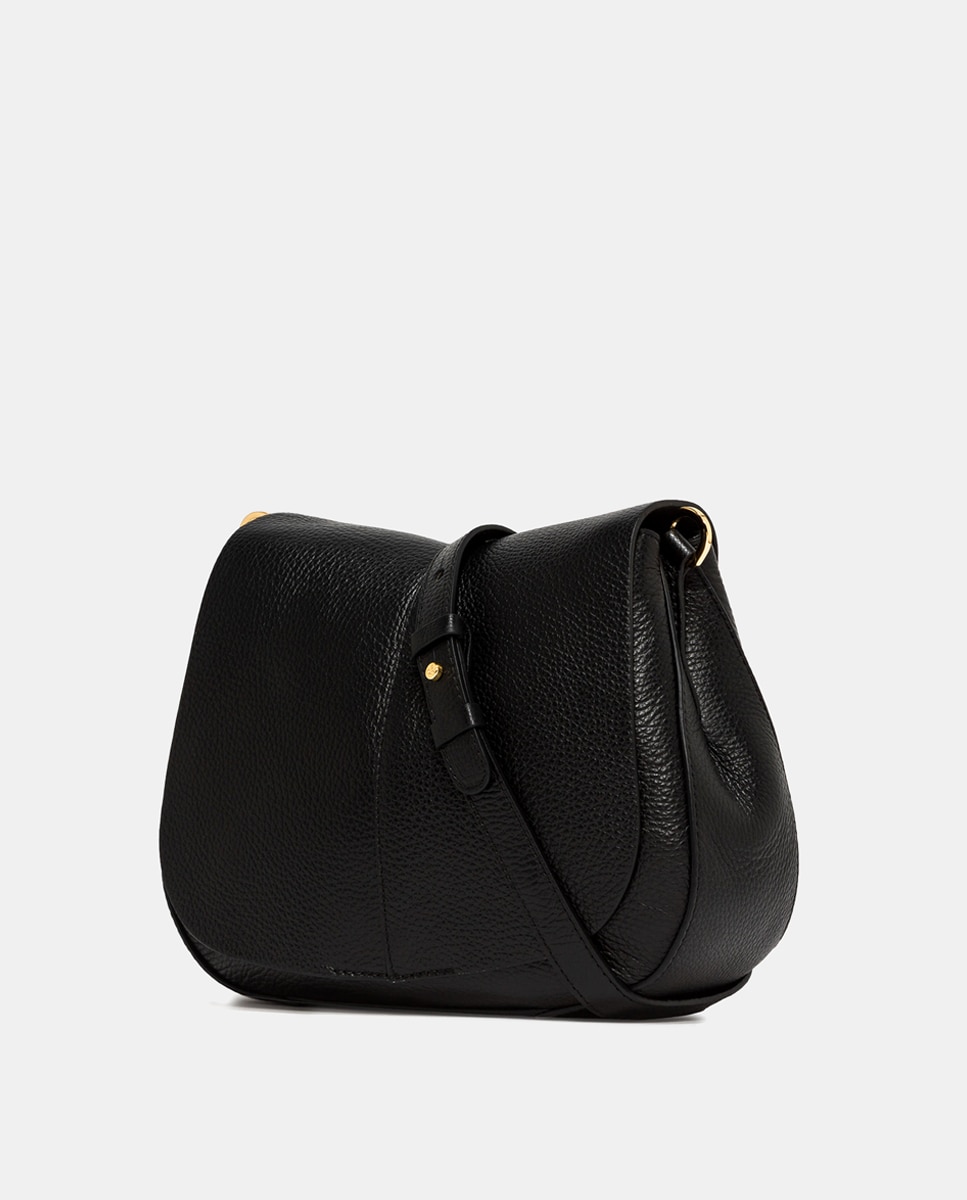 Mala a Tiracolo Modelo Helena Round Preto-5