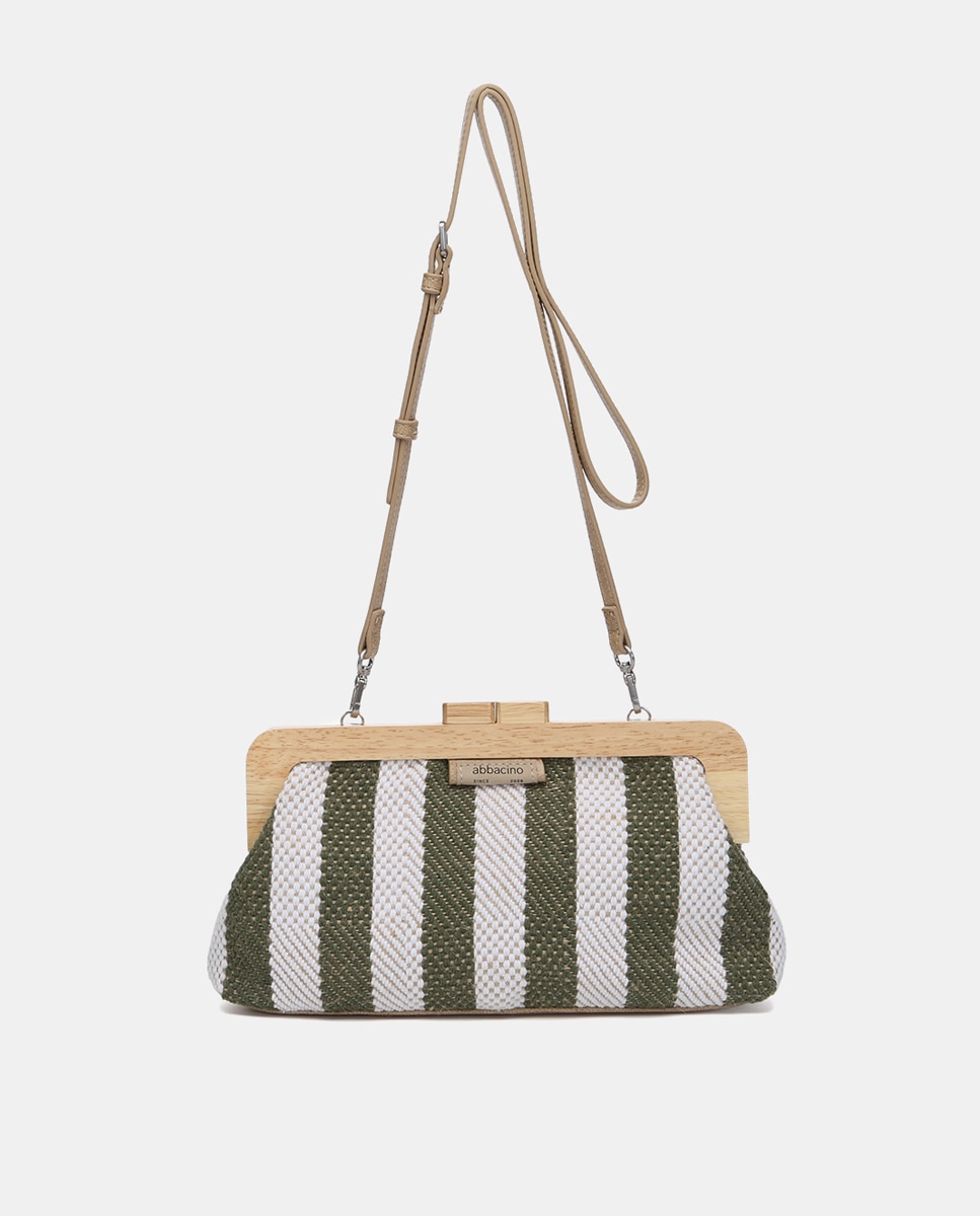 Imagem 0 de Mala Clutch de Festa Oceans Diary às Riscas - Verde