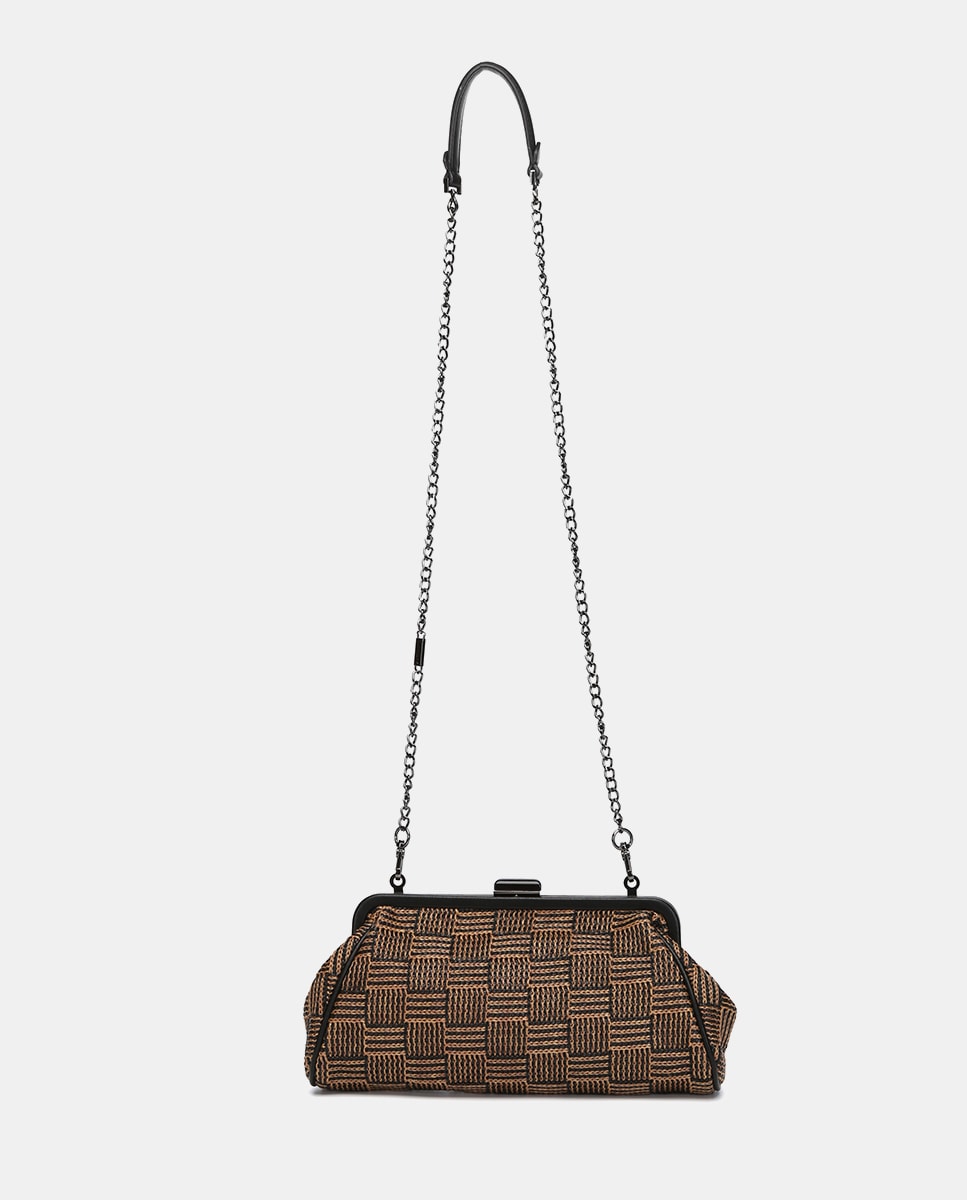 Mala Clutch de Festa Oceans Diary com Estampado - Castanho Castanho-3