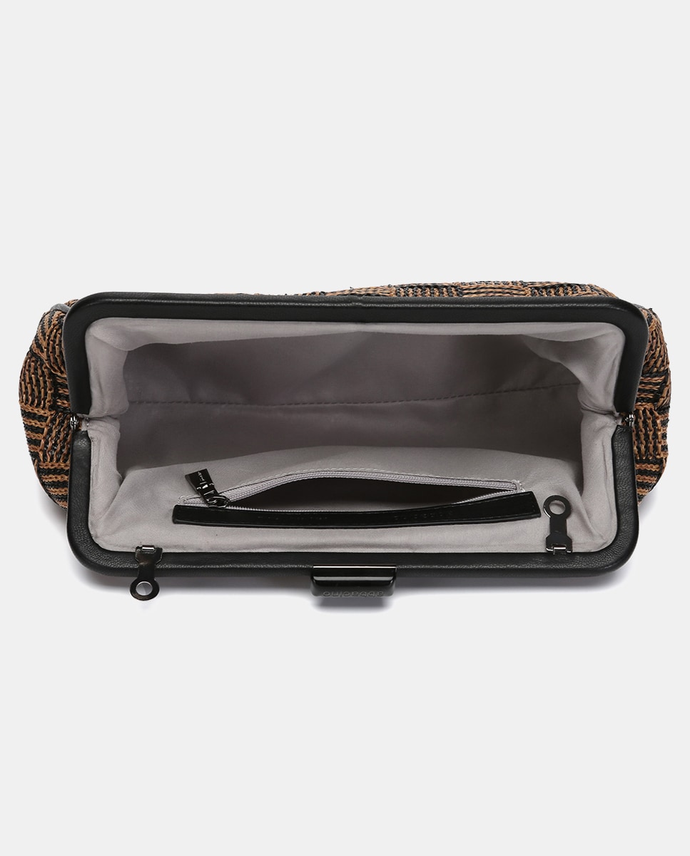 Mala Clutch de Festa Oceans Diary com Estampado - Castanho Castanho-5