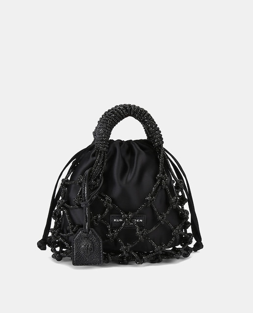 Imagem 0 de Mala de Macramé com Brilhos - Preto