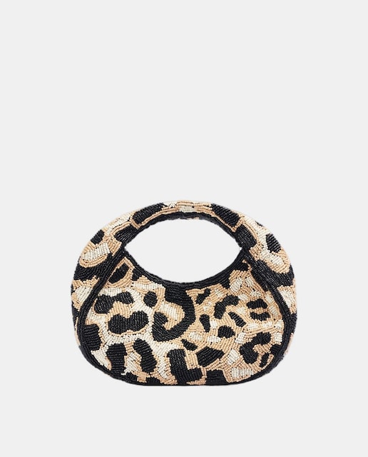 Imagem 0 de Mala com Mini Contas e Animal Print