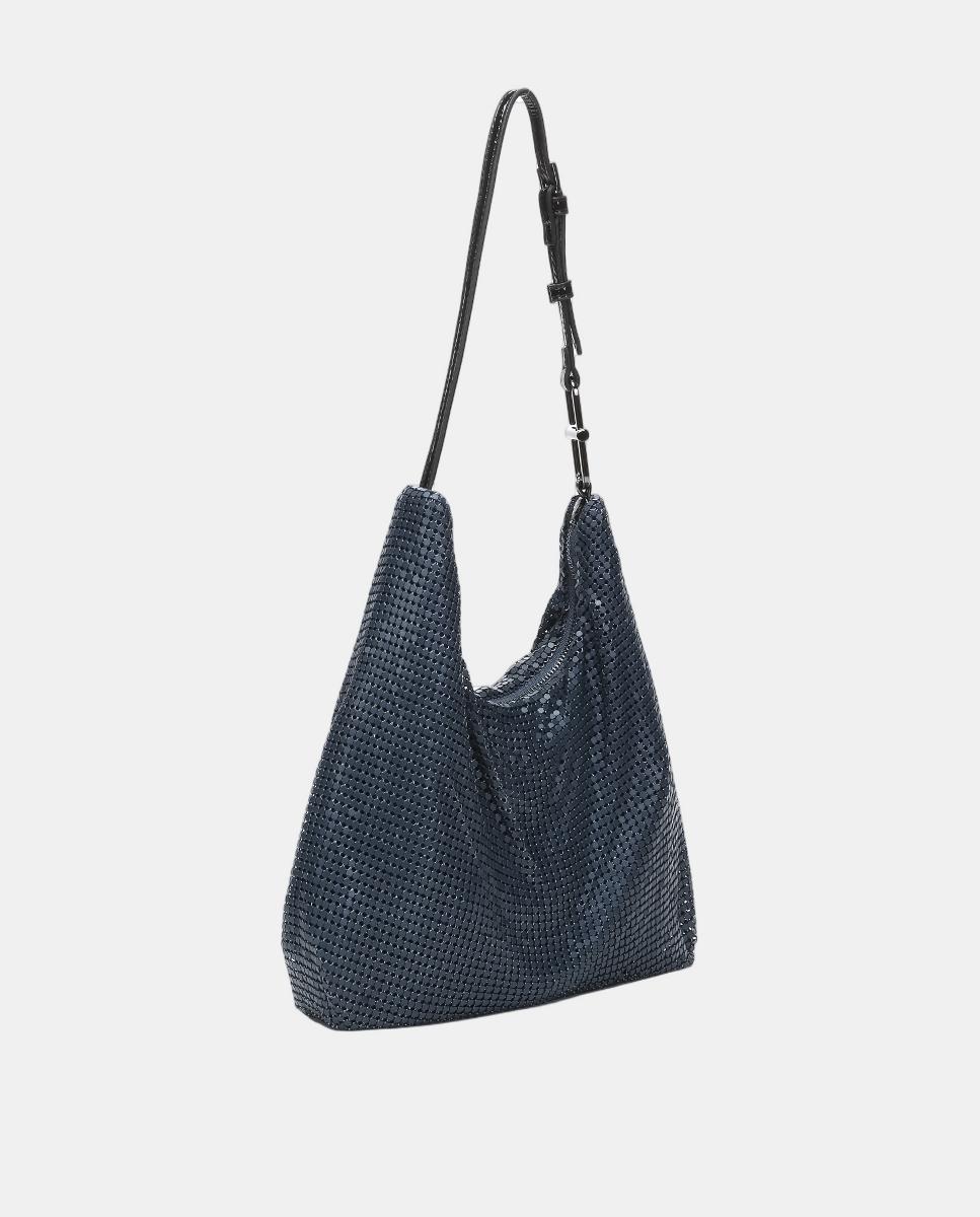 Mala de Ombro Freedom de Malha Metálica Ouro-2