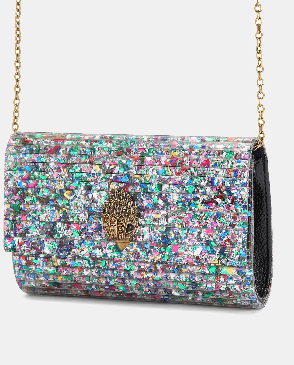 Mala Clutch de Festa Média em Plexiglass Multicolor-2