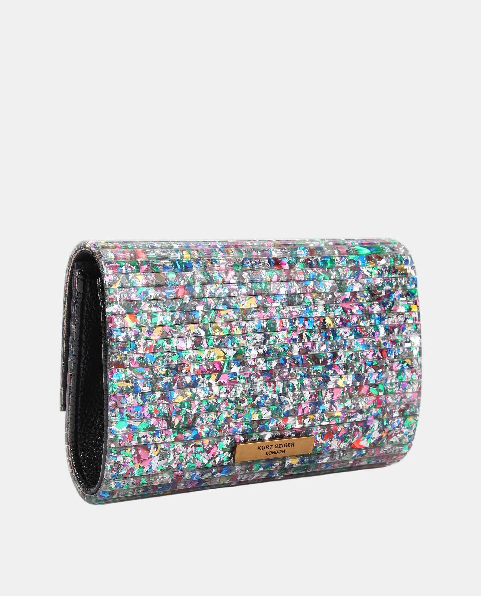 Mala Clutch de Festa Média em Plexiglass Multicolor-3