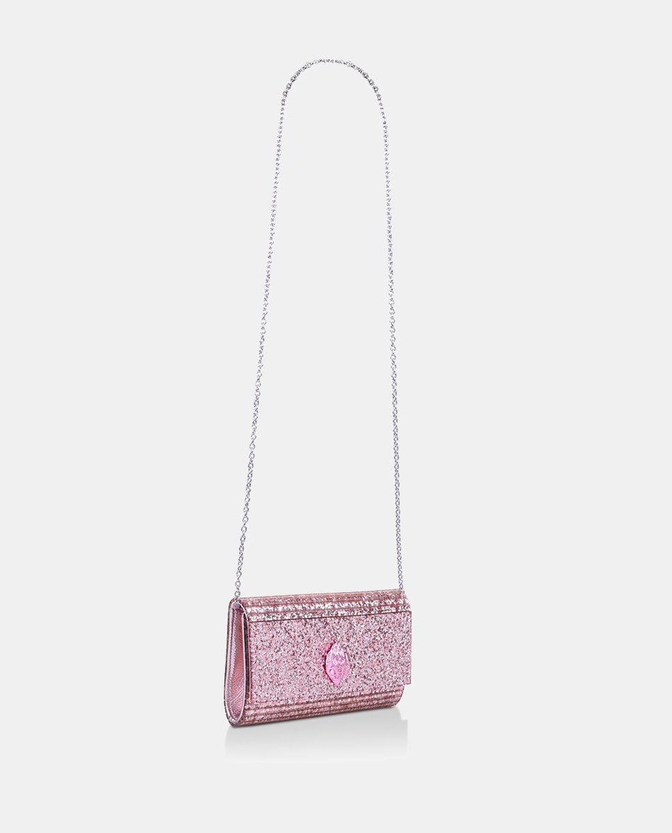 Mala Clutch de Festa Média em Plexiglass Rosa-2