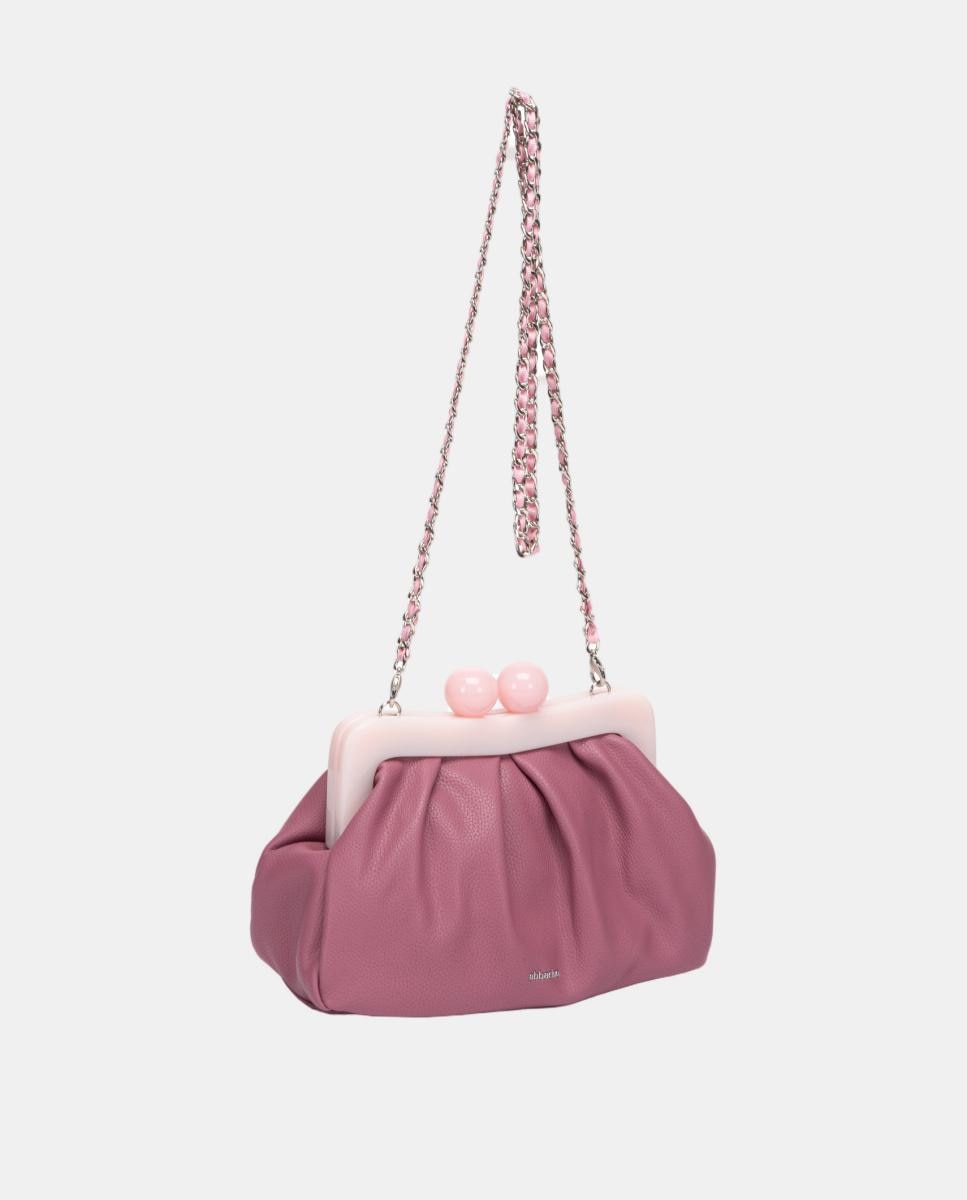 Mala Clutch de Festa com Fecho Metálico Lilás-4