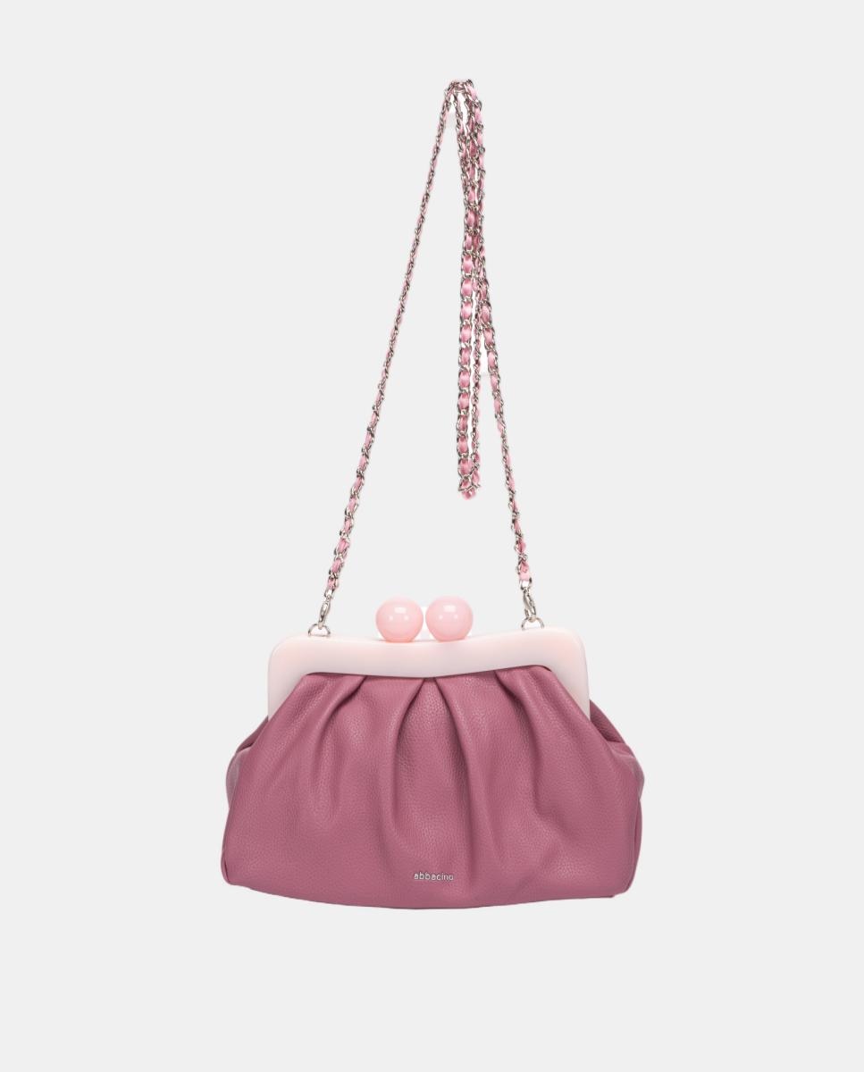 Mala Clutch de Festa com Fecho Metálico Lilás-5