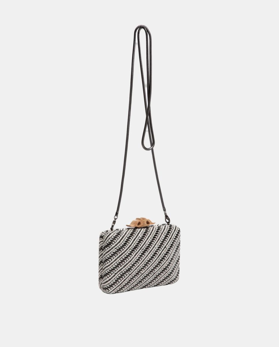 Clutch de fiesta con boquilla de madera - Abbacino - Negro Negro-4