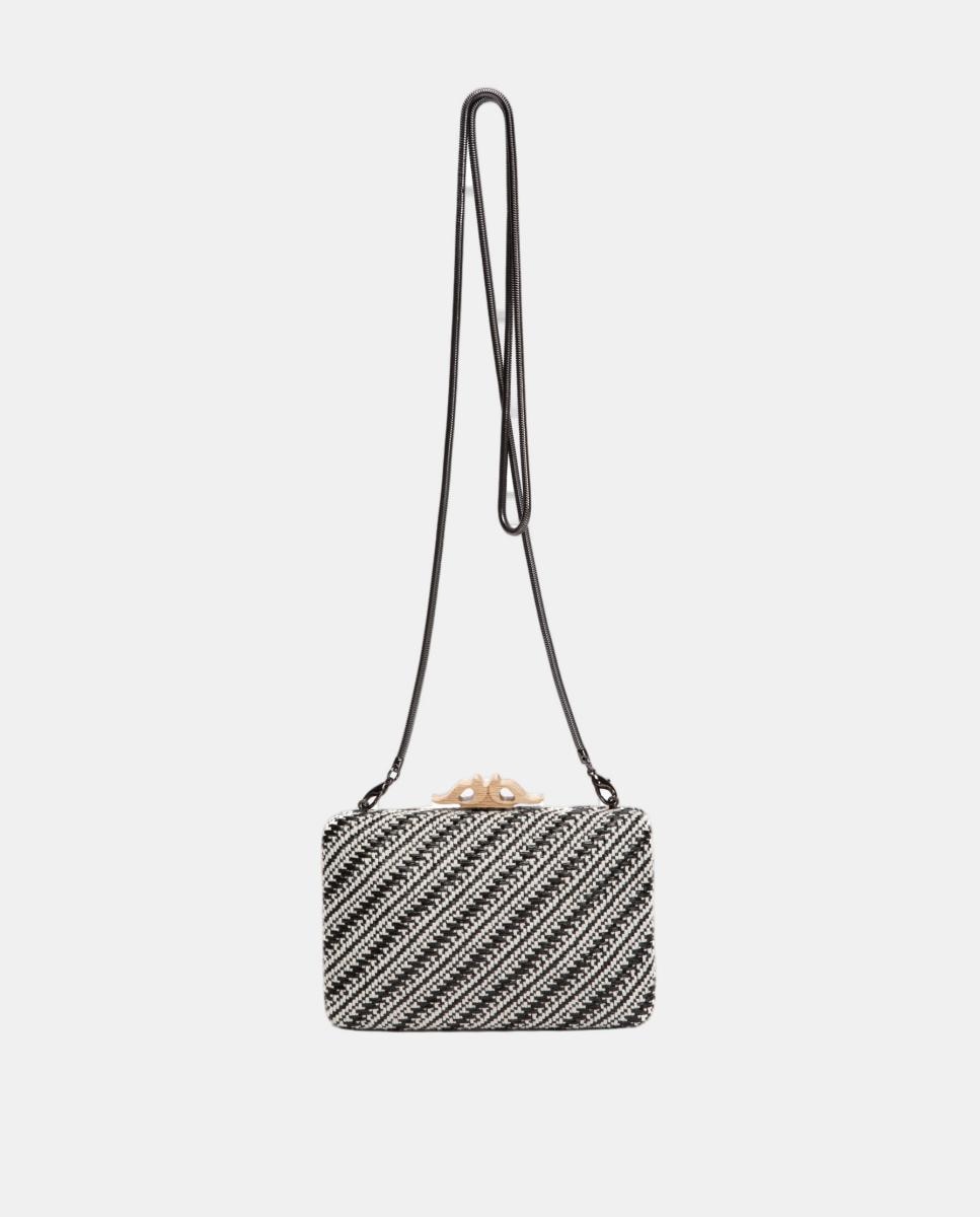 Clutch de fiesta con boquilla de madera - Abbacino - Negro Negro-5