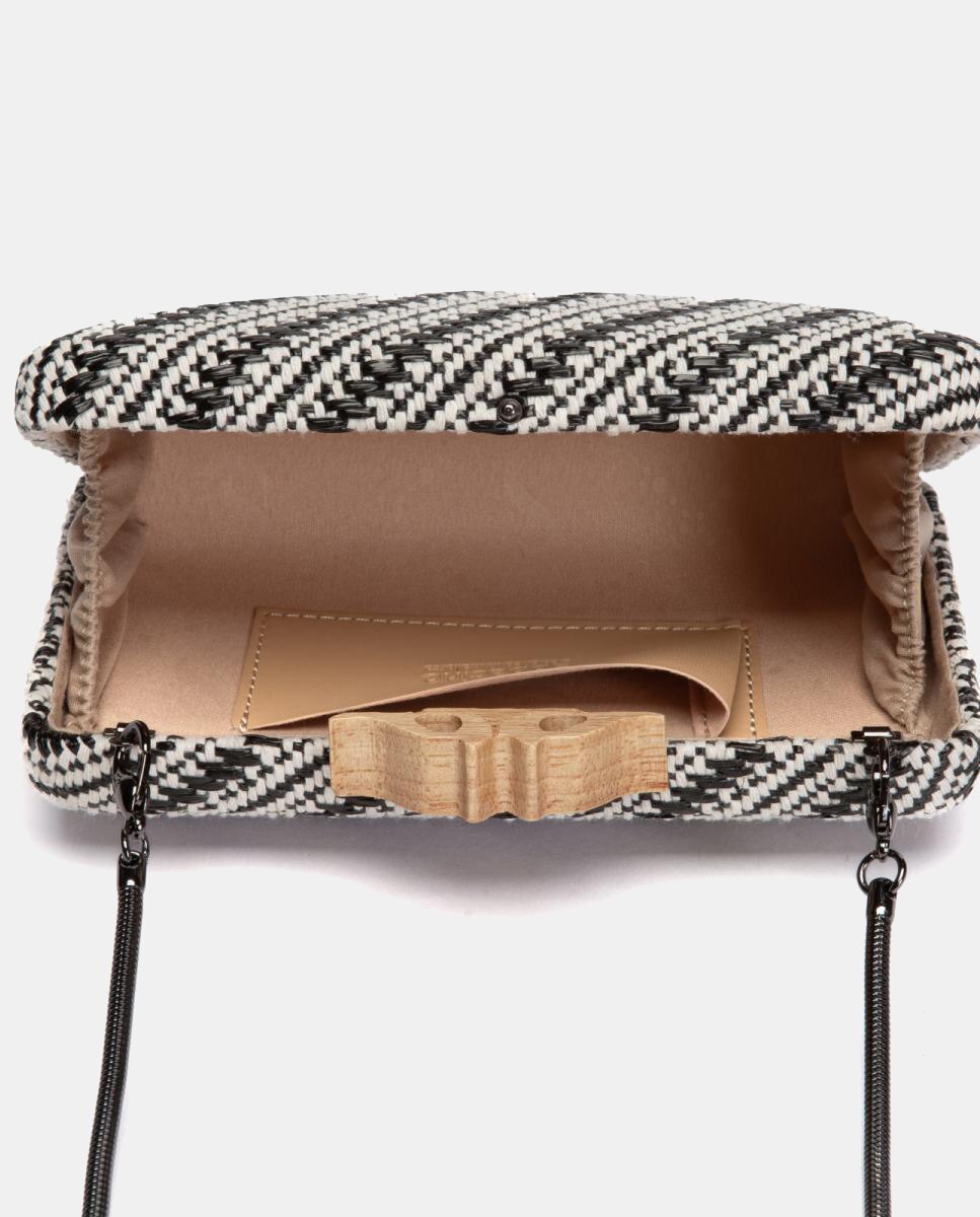 Clutch de fiesta con boquilla de madera - Abbacino - Negro Negro-7