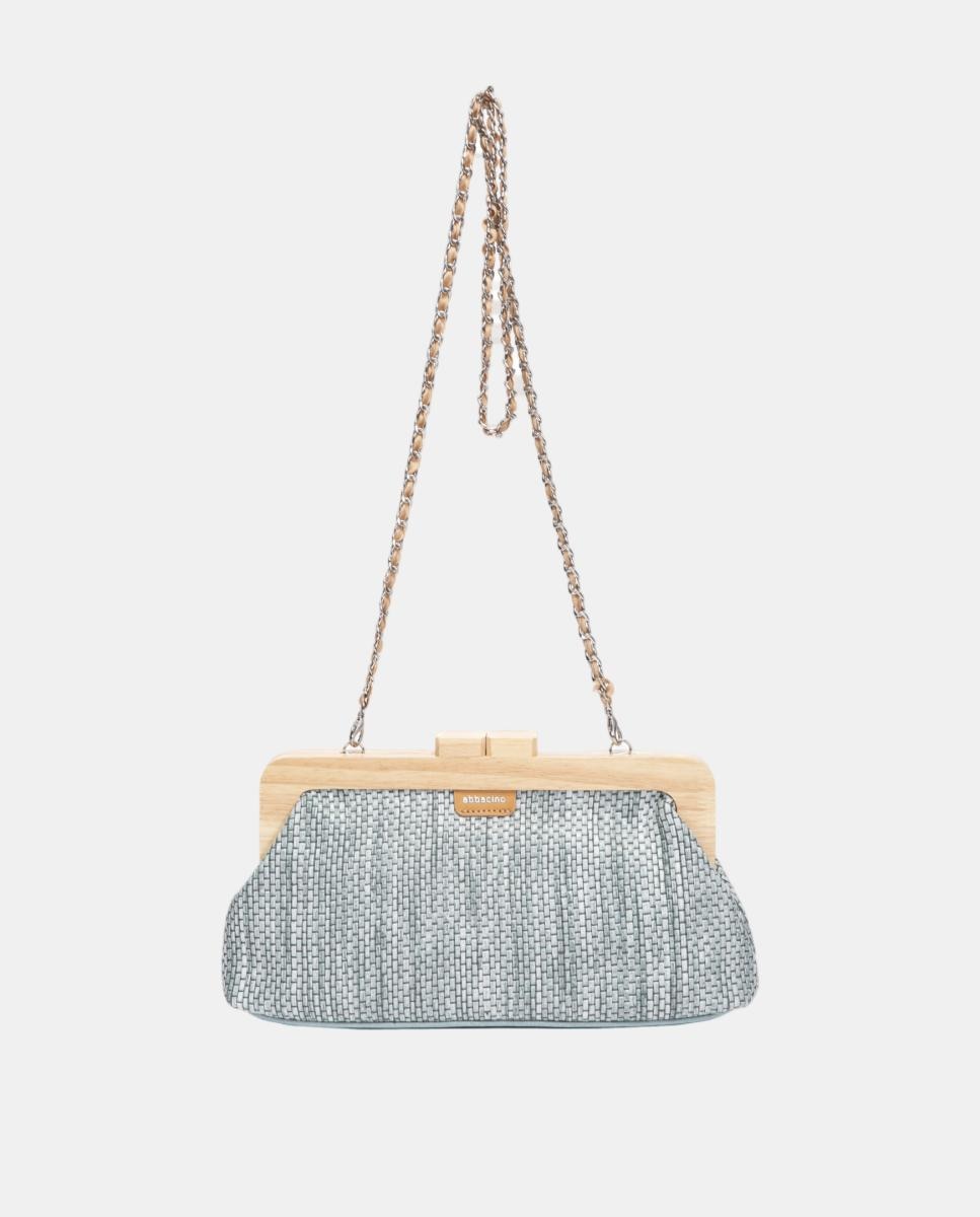 Imagem 0 de Mala Clutch de Festa com Fecho de Madeira