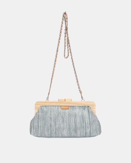 Clutch de fiesta con boquilla de madera