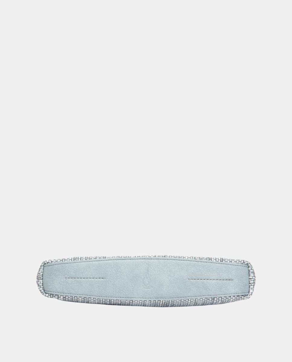 Mala Clutch de Festa com Fecho de Madeira Azul-4