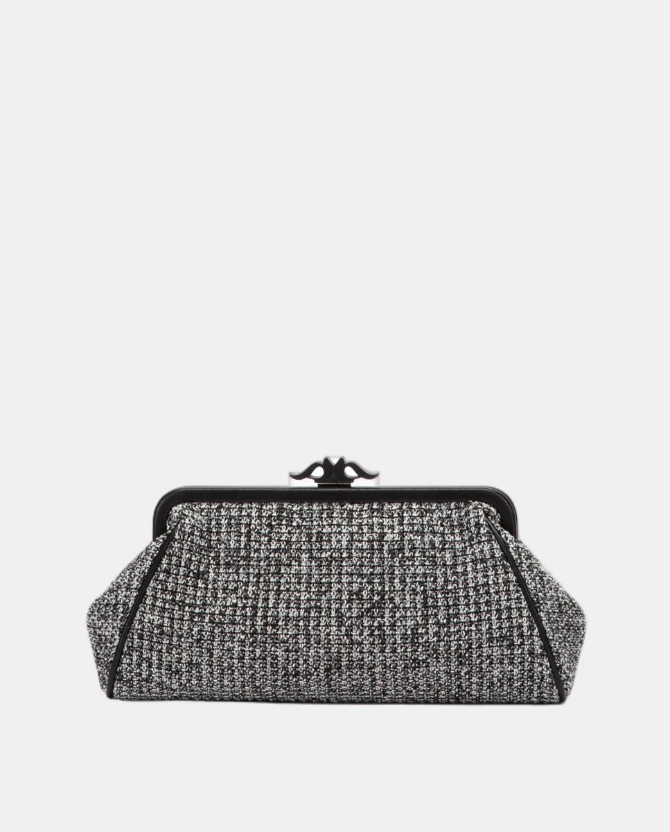 Clutch de fiesta jaspeado con boquilla - Abbacino - Negro Negro-3
