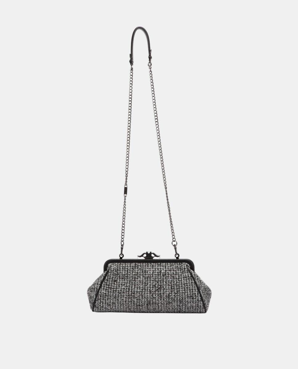 Clutch de fiesta jaspeado con boquilla - Abbacino - Negro Negro-5