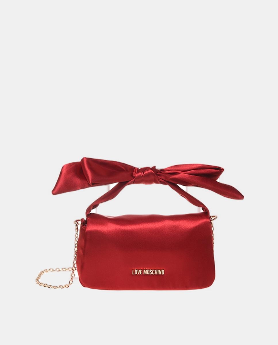 Mala Clutch Acetinada Vermelho-1